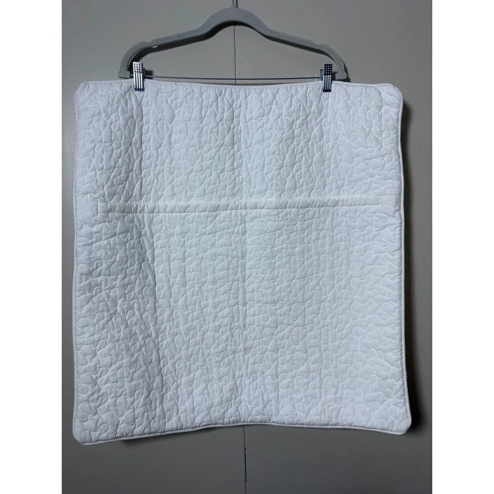 IKEA Alina White Quilted‎ Pillow Shams Set of 2 Square 26x26 Zip Bedding Decor